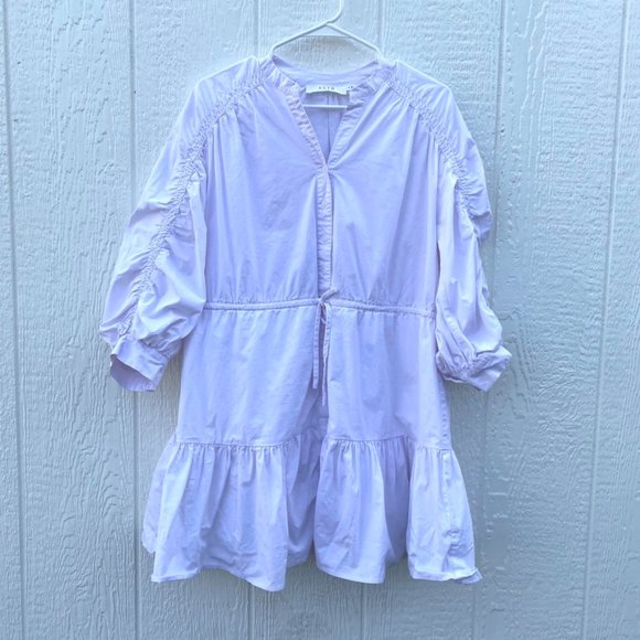 Astr Dresses & Skirts - ASTR the Label Tiered Cotton Button Up Dress White Small